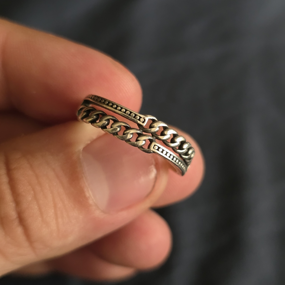 Stampd Silver Chain-Style Women's Ring